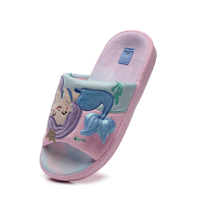 Children's Adorable Mermaid Home Slippers