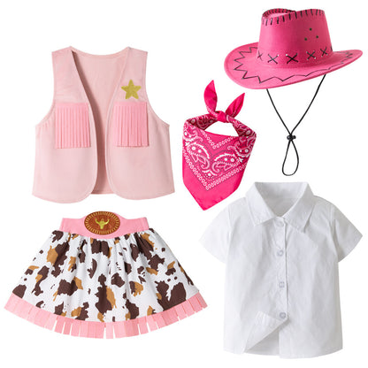 Pink Western Cowgirl Costume Set