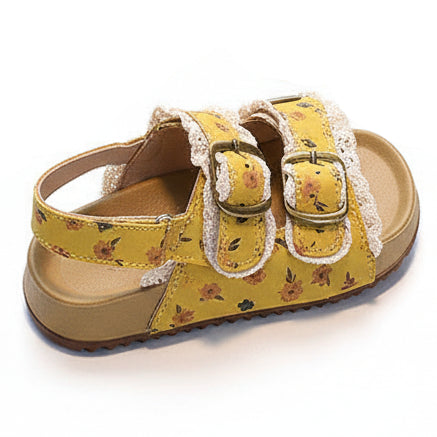 Floral Cork Sandals for Girl's