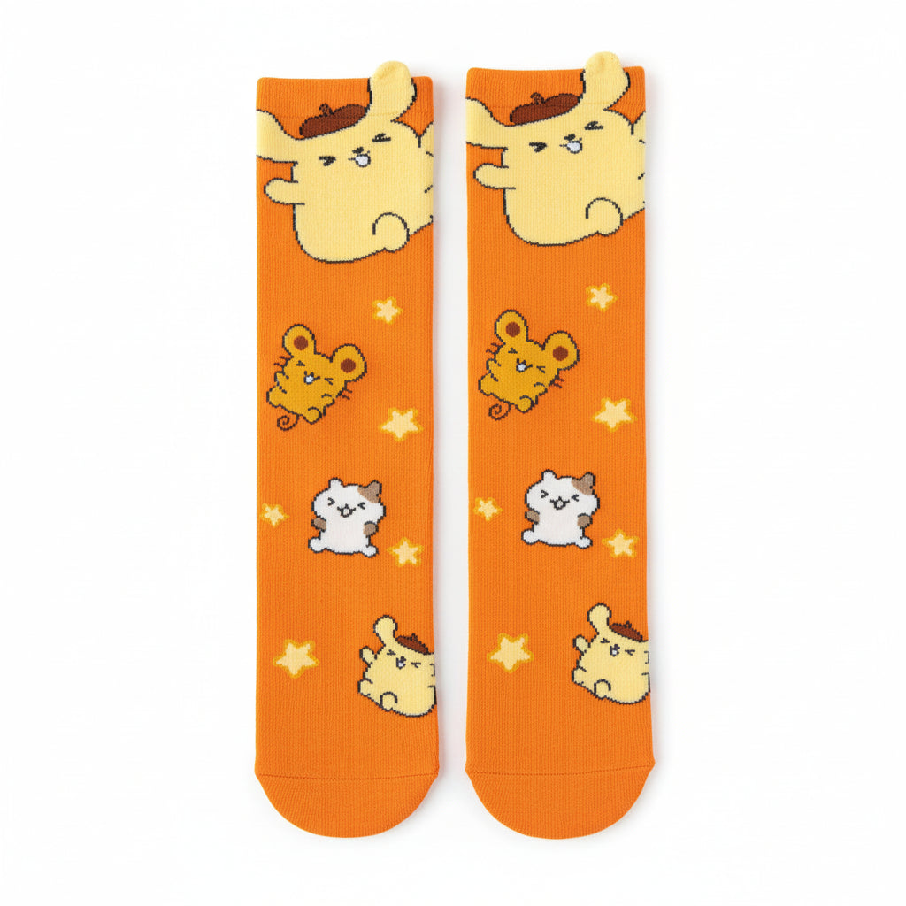 Kids Comfy Cartoon Character Knee-High Socks