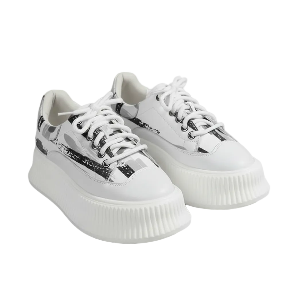 Women's Wave Platform Shoes (Blue)