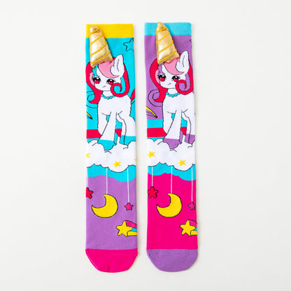 Girls' Vibrant Cute Cartoons Crazy Socks