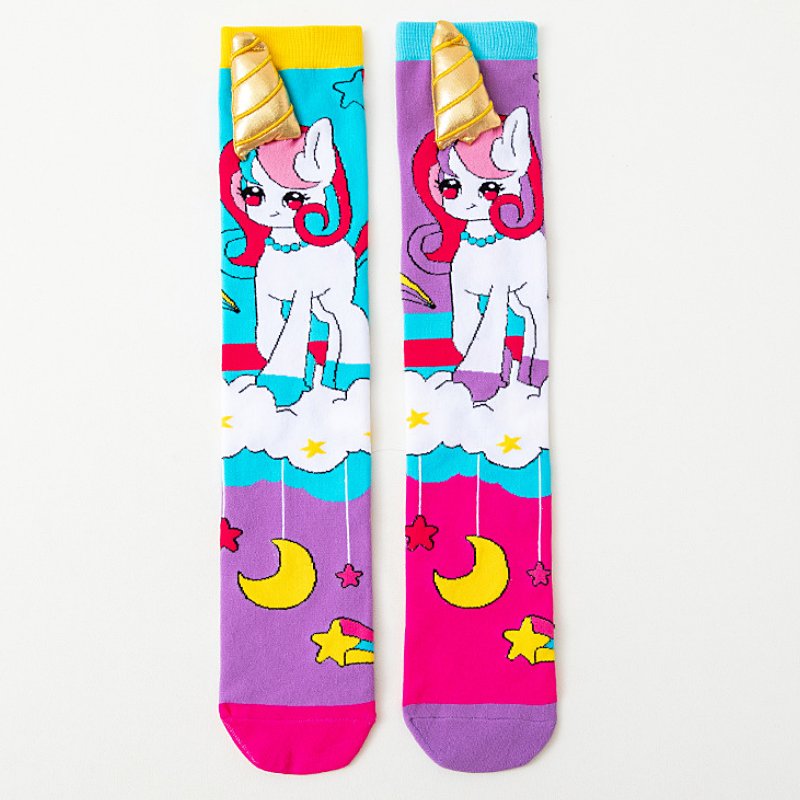 Girls' Vibrant Cute Cartoons Crazy Socks