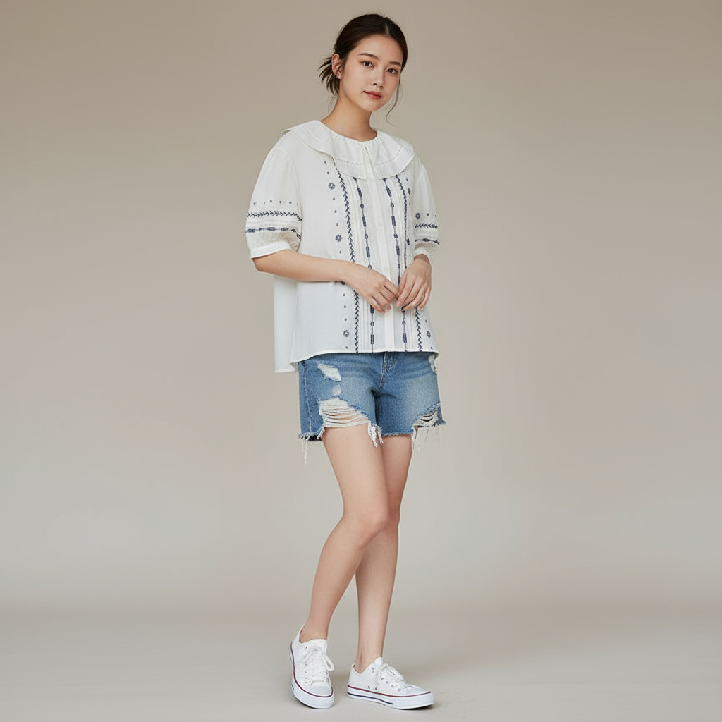 Women's Bubble Short Sleeve Shirt