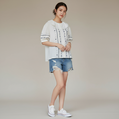 Women's Bubble Short Sleeve Shirt
