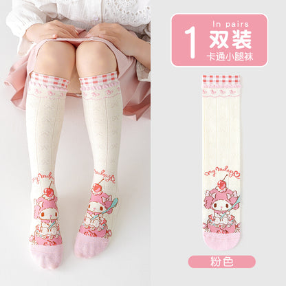 Girls' Kawaii Sanrio Characters Breathable High Socks