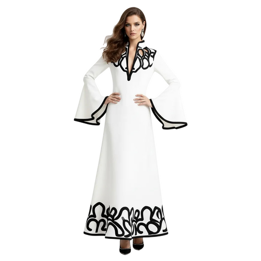 Cielo V-Neck Long Sleeve Maxi Dress