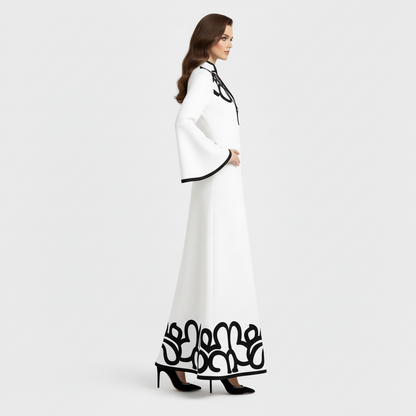 Cielo V-Neck Long Sleeve Maxi Dress.