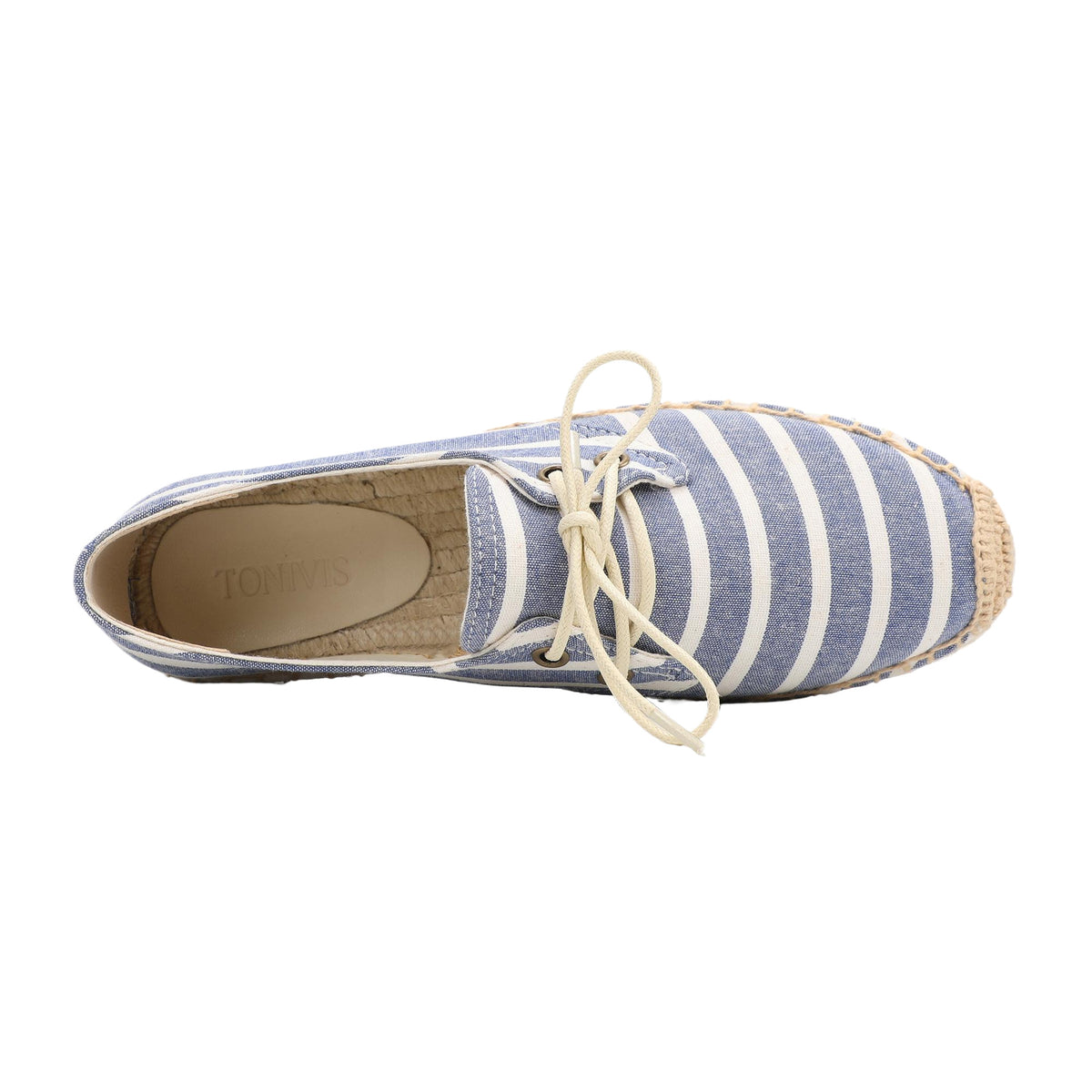 TONIVIS Women's Lace-Up Canvas Loafers
