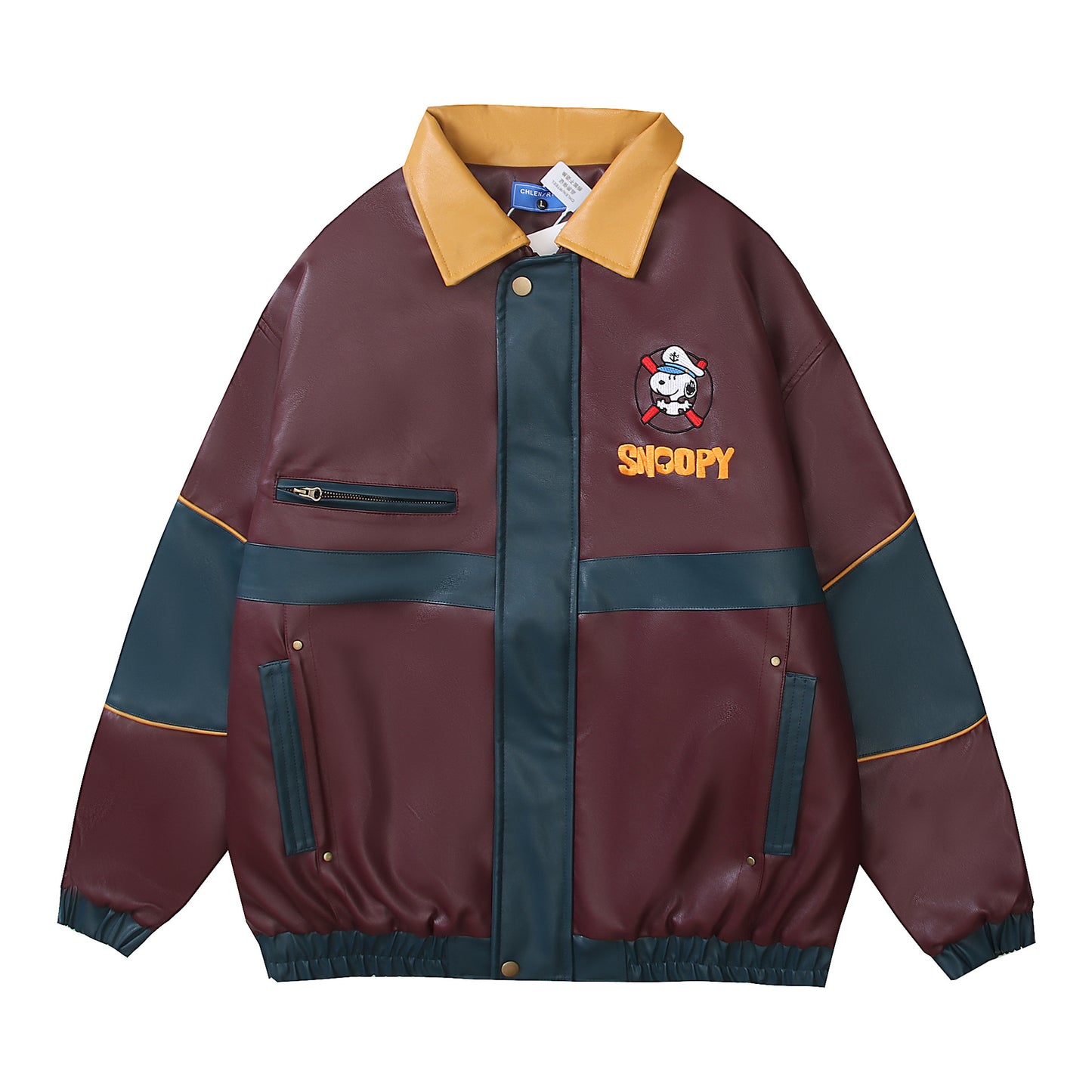 Snoopy PU Leather "Aviator"  Retro Jacket