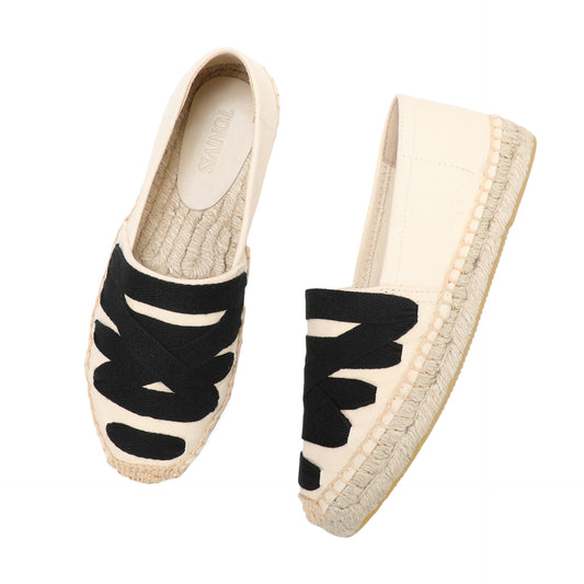 TONIVIS Women's Slip-On Webbing Espadrille Shoes