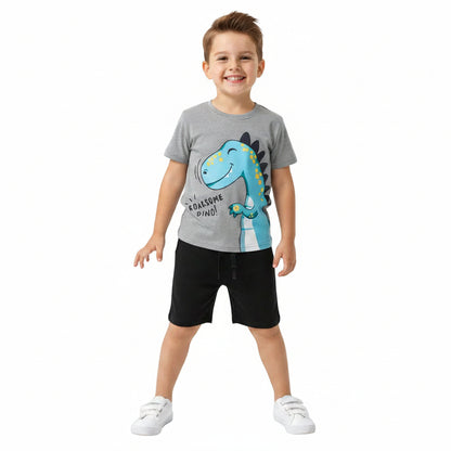 Boys Cute Cartoon Summer 2-Piece Outfit Set