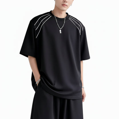 Men's Oversized Shoulder Padded T-Shirts