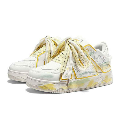TALKING TOM | Graffiti Casual Sneakers - Yellow