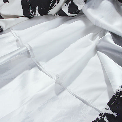 Flare Monochrome Jacquard Sleeveless Dress.