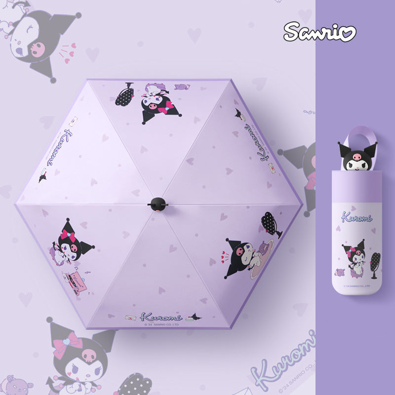 Kuromi  3D Doll Head Manual Folding Umbrella