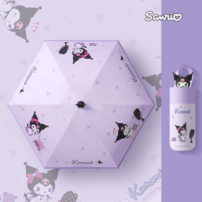 Kuromi  3D Doll Head Manual Folding Umbrella