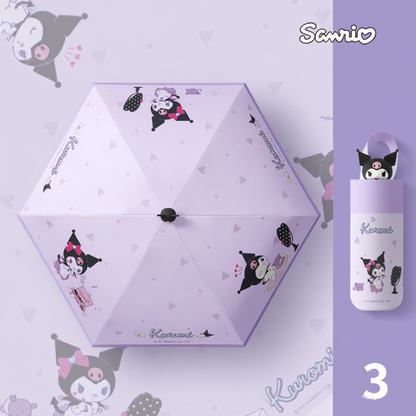 Kuromi  3D Doll Head Manual Folding Umbrella