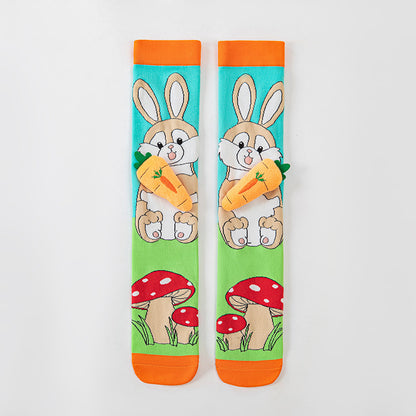 Children's 3D Cartoon Knee-High Crazy Socks
