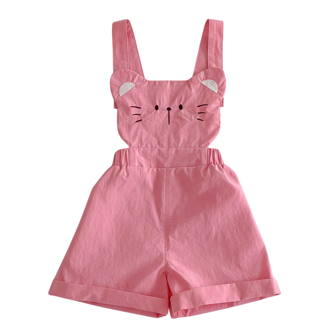 Girls' Pink Cat Outfit Set