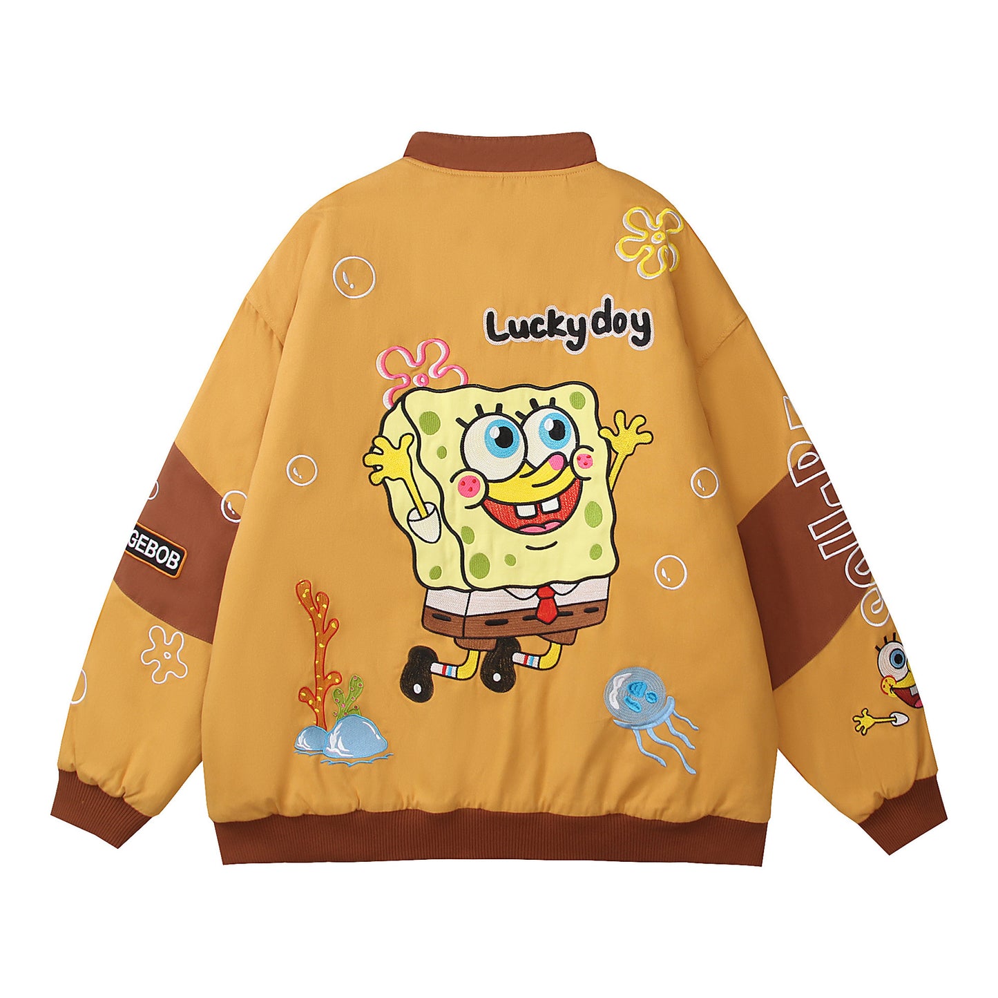 SpongeBob SquarePants "Lucky Day" Bomber Varsity Jacket
