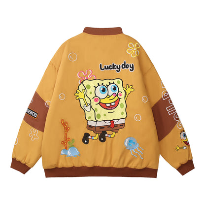 SpongeBob SquarePants "Lucky Day" Bomber Varsity Jacket