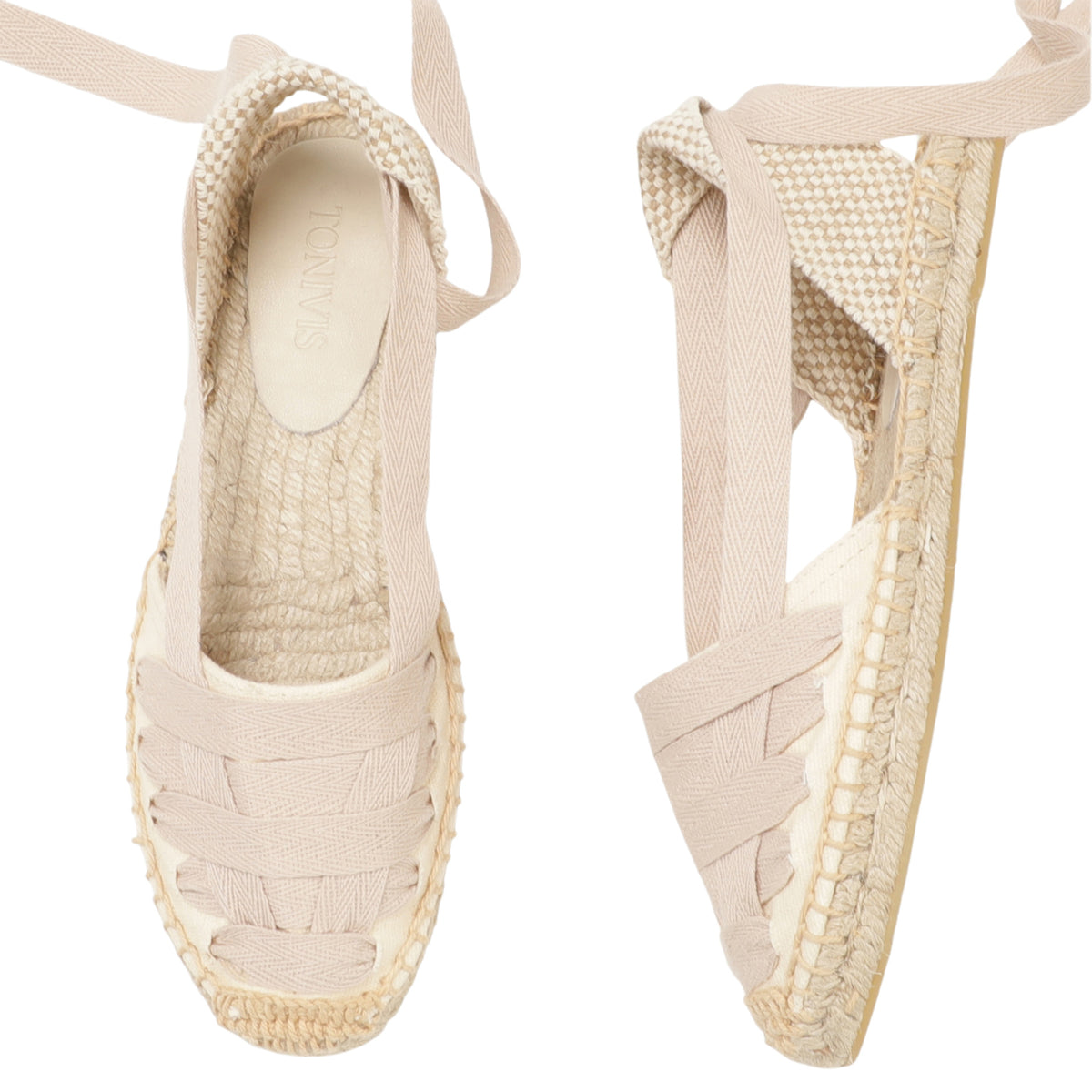 TONIVIS Women's Ankle Espadrille Flats