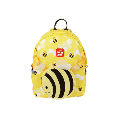 Supercute 2-in-1 Little Bee Kids Backpack with Detachable Crossbody Bag