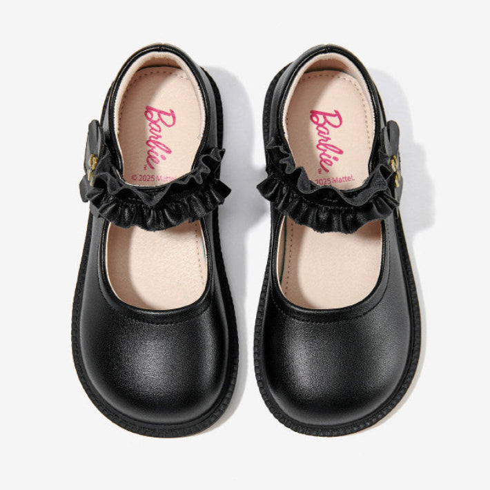 Barbie | Girls' Princess Black Leather Shoes