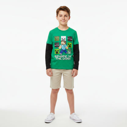 Minecraft Mock Long-Sleeve Tees 5-Piece Set
