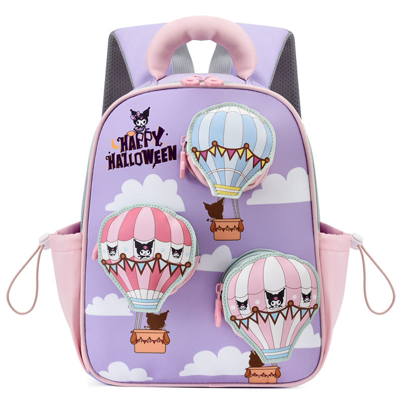 3D Hot Air Balloon Character School Backpack
