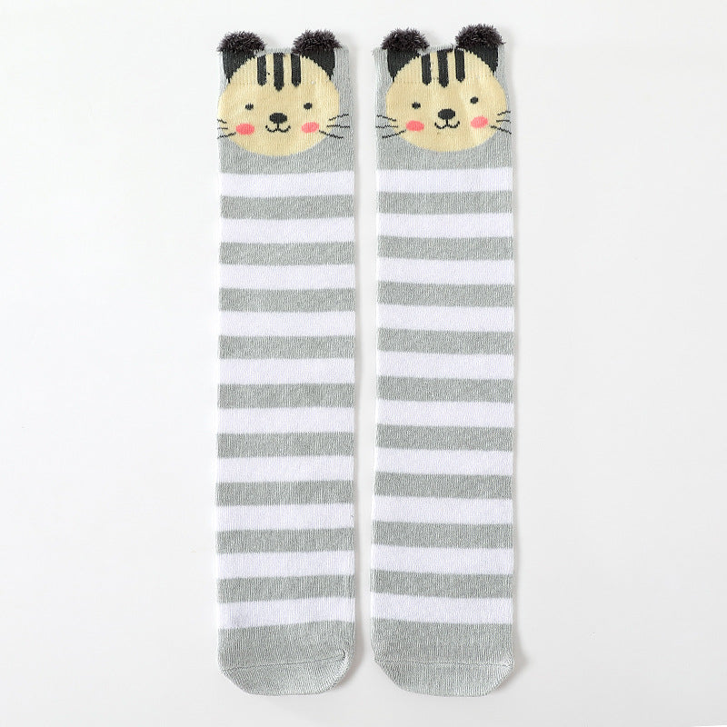 Girls' Cute Animal Knee-High Crazy Socks