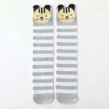 Girls' Cute Animal Knee-High Crazy Socks