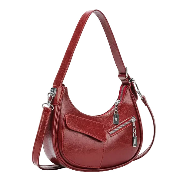 Retro Multi-Pocket Crescent Crossbody/Handbag