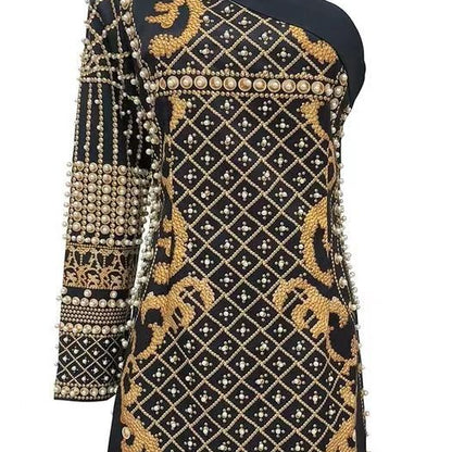 Cleo Beaded Asymmetrical Mini Dress.