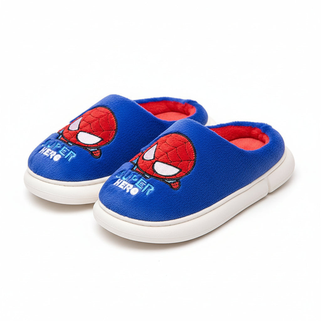 Marvel Spider-Man Kids Indoor Plush Slippers
