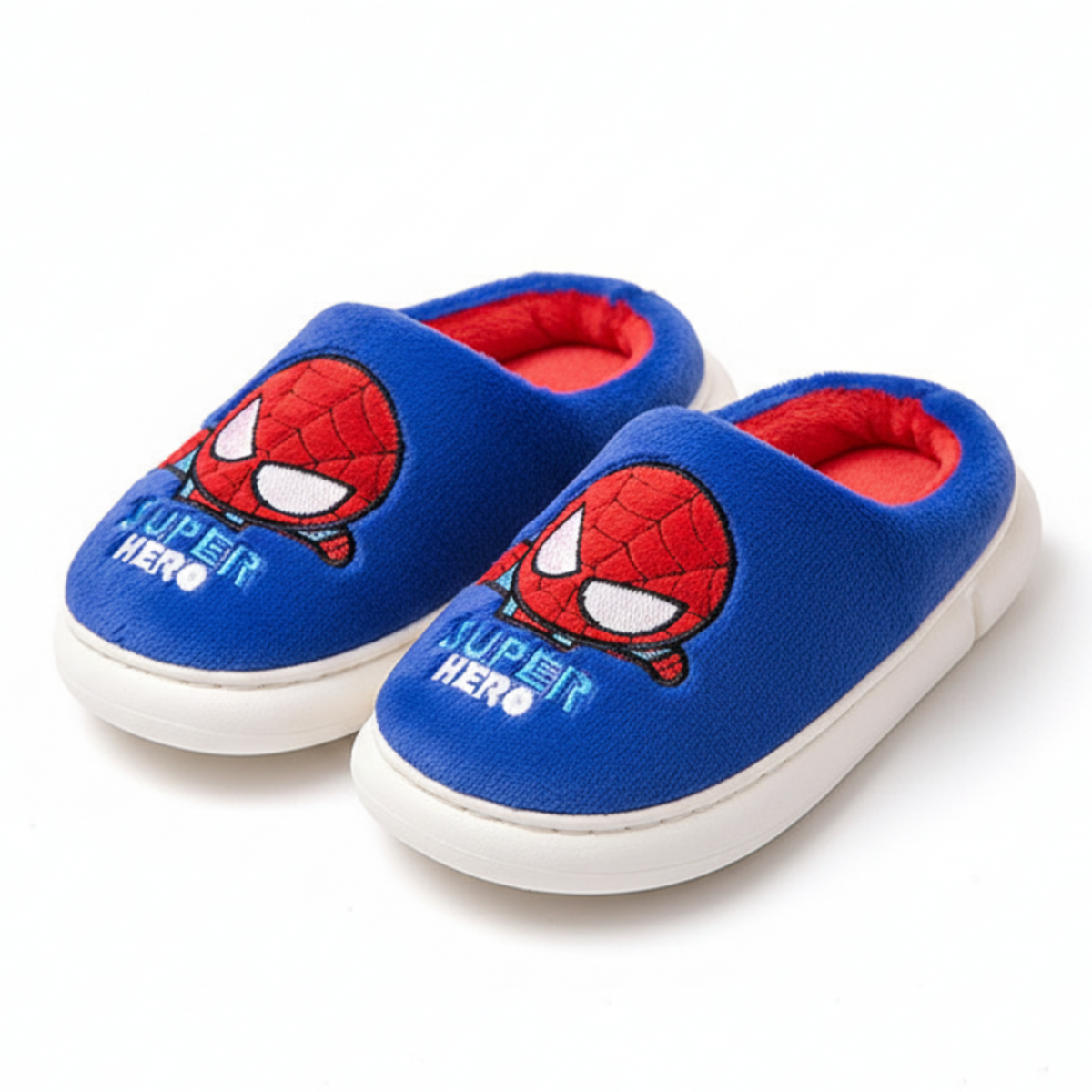Marvel Spider-Man Kids Indoor Plush Slippers