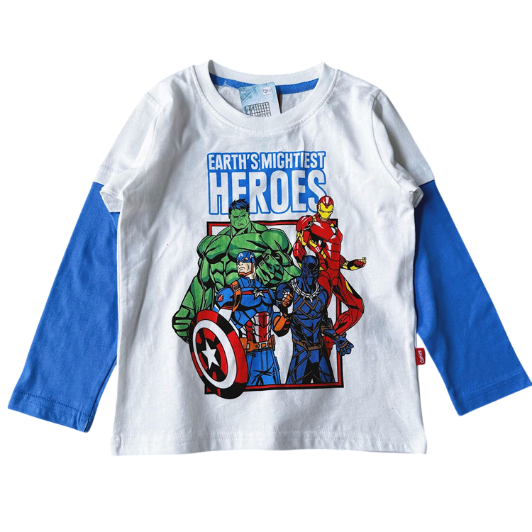 Avengers Heroes Mock Long-Sleeve Tees 2-Piece Set