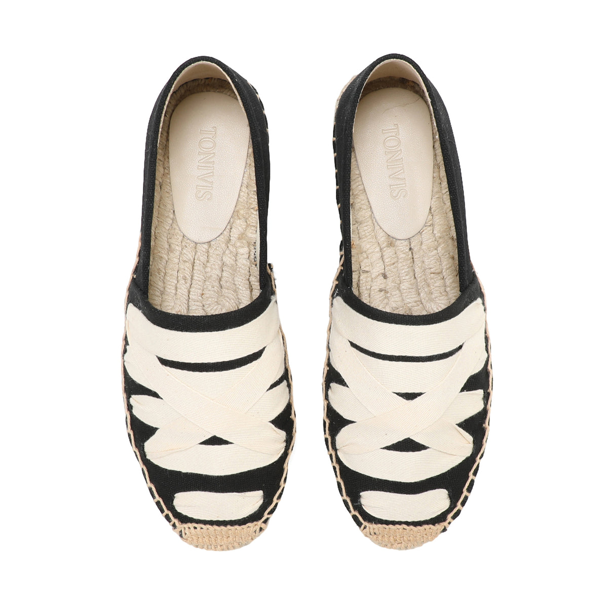 TONIVIS Women's Slip-On Webbing Espadrille Shoes