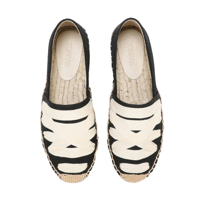 TONIVIS Women's Slip-On Webbing Espadrille Shoes