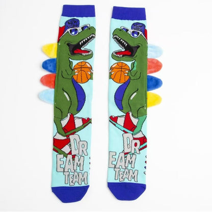 Dinosaur Sports 3D Knee High Crazy Socks