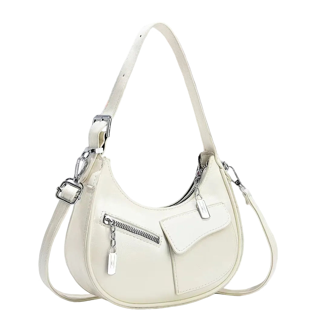Retro Multi-Pocket Crescent Crossbody/Handbag