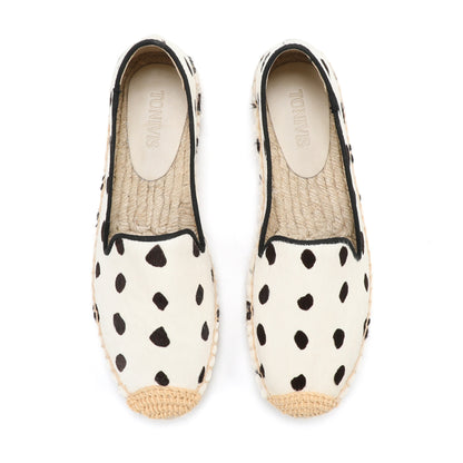 TONIVIS Women's Pony Hair Slip-On Espadrille Flats