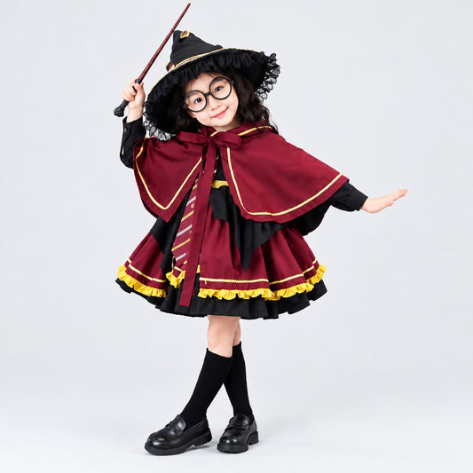Little Gryffindor Wizard Cosplay Dress Set