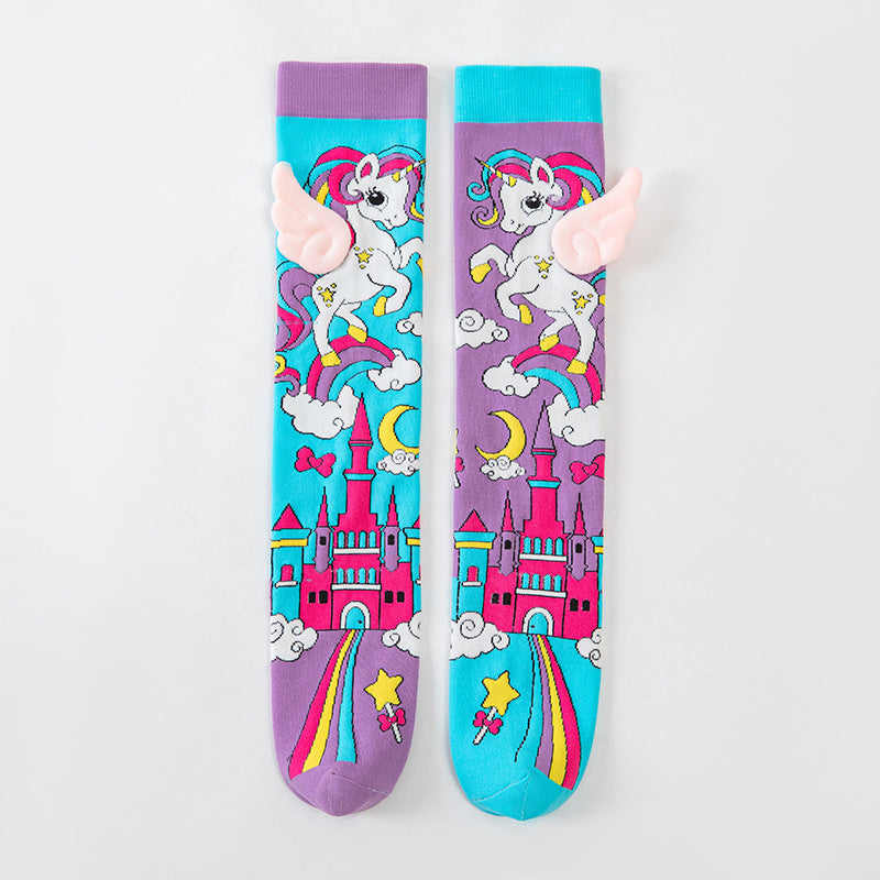 Children's 3D Cartoon Knee-High Crazy Socks