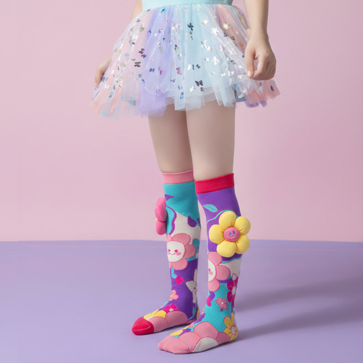 Girls' Cute 3D Cartoon Knee-High Crazy Socks