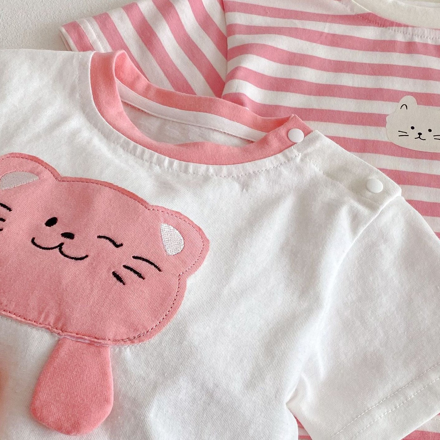 Girls' Pink Cat Outfit Set