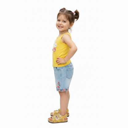 Floral Cork Sandals for Girl's