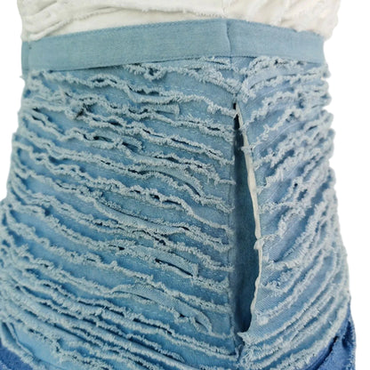 Ombré Denim Bandeau Midi Dress.