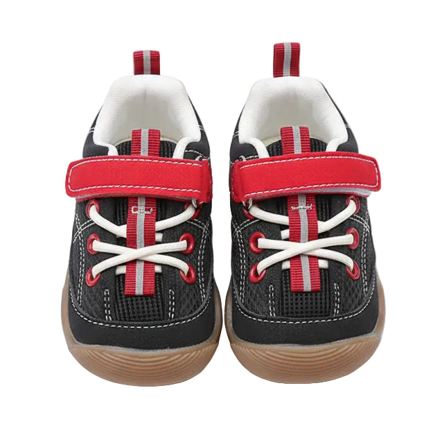 Little Jogger Patchwork Soft Sole Sneakers - Black